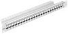 19" patchpanel pro 24 modulu SFA/SFB, neosazený, 1U,RAL 7035