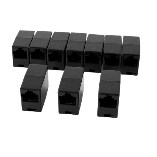 Spojka RJ45 (UTP), cat5, černá