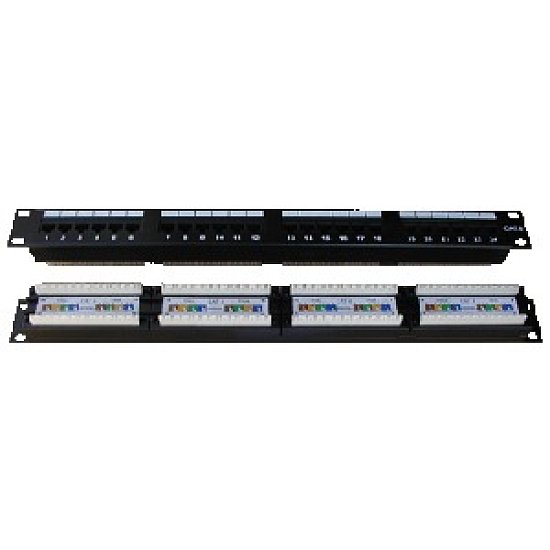 DATACOM Patch panel 24p. CAT6 1U,4x6 LSA, UTP, 19