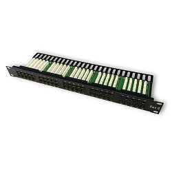 DATACOM Patch panel ISDN 50p.1U Integrovaný  BLACK, 19