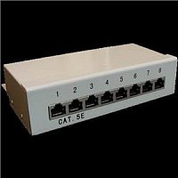 Patch panel Box 8-port Cat5e STP na zed´