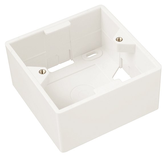 Box na omítku pro zásuvku SX9 bílý 80 x 80 x 41mm