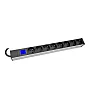 PDU IT METER, integr.merení,8x CSN,Al, 19", 1U, RAL 7035