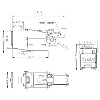 DATACOM STP Keystone 10G RJ45 CAT6A Silver