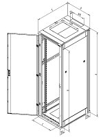 Stojanový rozvaděč 42U (š)600x(h)900,rozebíratelný