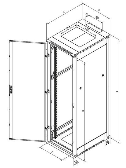 Stojanový rozvaděč 42U (š)600x(h)900,rozebíratelný