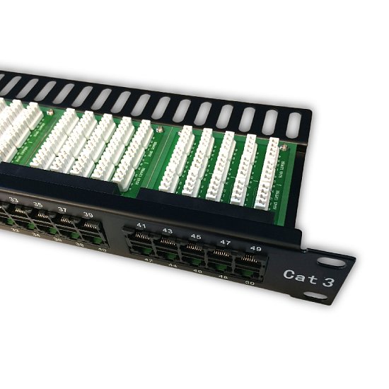 DATACOM Patch panel ISDN 50p.1U Integrovaný  BLACK, 19