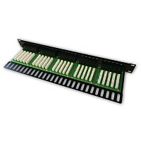 DATACOM Patch panel ISDN 50p.1U Integrovaný  BLACK, 19