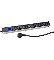 PDU IT METER, integr.merení, 12x C13,Al, 19