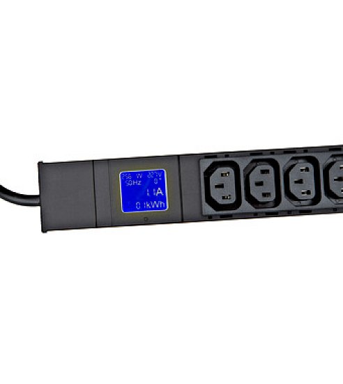 PDU IT METER, integr.merení, 12x C13,Al, 19