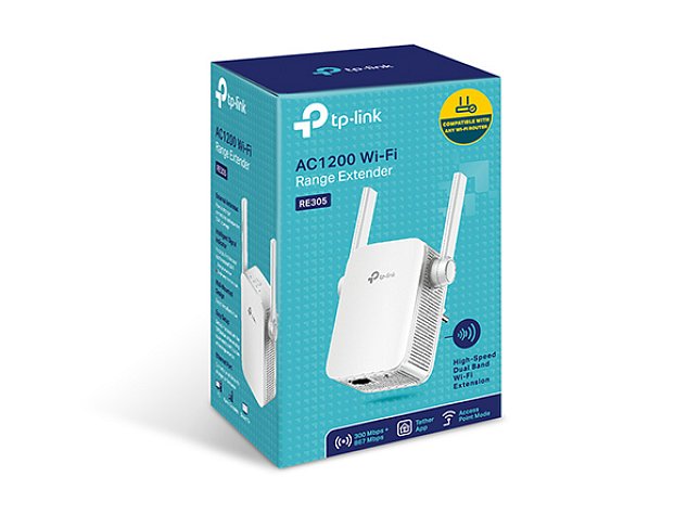 TP-Link RE305 AC1200 Dual Band Wifi Range Extender/AP, 1x10/100 RJ45, power schedule