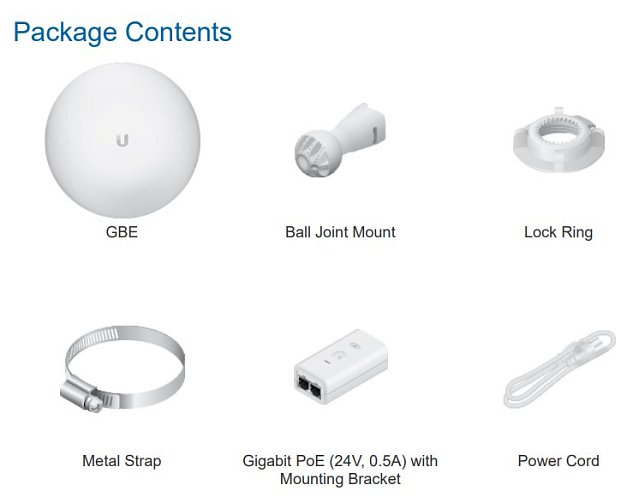 UBNT GigaBeam airMAX AC 60 GHz/5 GHz Radio, 1Gbps+