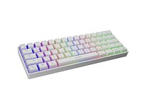 Genesis mechanická bezdrátová klávesnice THOR 660, bílá, US layout, RGB podsvícení, Gateron RED