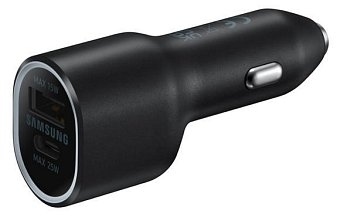 Samsung Duální autonabíječka 40W (USB,USB-C) Black