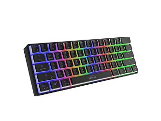 Genesis mechanická bezdrátová klávesnice THOR 660, černá, US layout, RGB podsvícení, Gateron RED