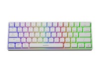 Genesis mechanická bezdrátová klávesnice THOR 660, bílá, US layout, RGB podsvícení, Gateron RED