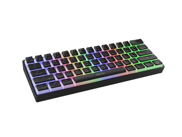 Genesis mechanická bezdrátová klávesnice THOR 660, černá, US layout, RGB podsvícení, Gateron RED