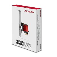 AXAGON PCEE-GIX, PCIe síťová karta - 1x Gigabit Ethernet port (RJ-45), Intel i210AT, PXE, vč. LP