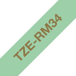 Brother TZE-RM34 zlatá na mentol.zelené, 12 mm, textilní páska