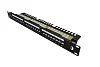 19" Patch panel Solarix 24xRJ45 CAT6 UTP vyvazovací lišta