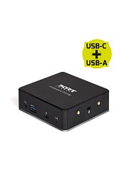 PORT CONNECT Dokovací stanice 8v1 USB-C, USB-A, dual video, HDMI, Ethernet, audio, USB 3.0