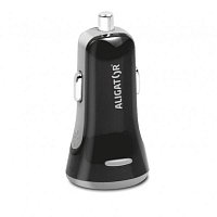 ALIGATOR Chytrá nabíječka do auta 3.4A, 2xUSB, smart IC, černá, USB-C kabel ALIGATOR Chytrá nabíječka do auta 3.4A, 2xUSB, smart IC, černá, USB-C kabel