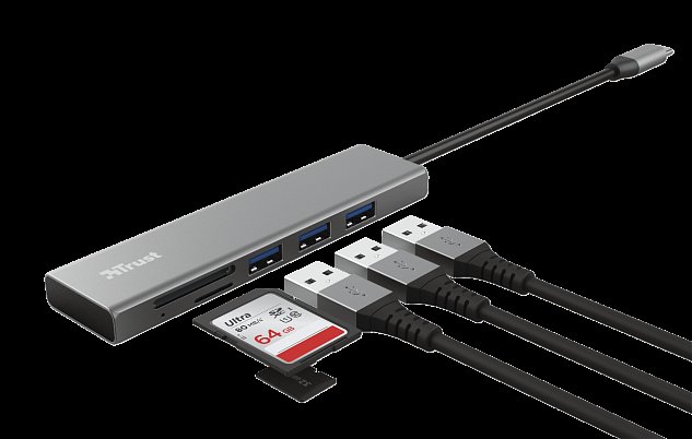 TRUST HALYX FAST USB-C HUB & CARD READER