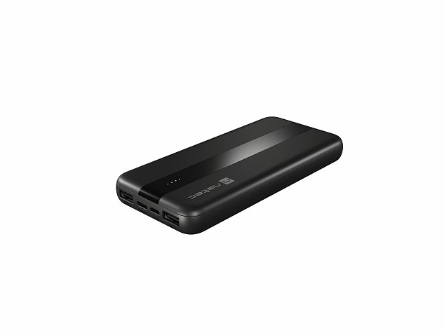 NATEC powerbanka TREVI SLIM 10000 mAh 2X USB-A + 1X USB-C, černá