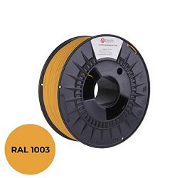 Tisková struna (filament) C-TECH PREMIUM LINE, PETG, signální žlutá, RAL1003, 1,75mm, 1kg