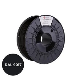 Tisková struna (filament) C-TECH PREMIUM LINE, PETG, dopravní černá, RAL9017, 1,75mm, 1kg