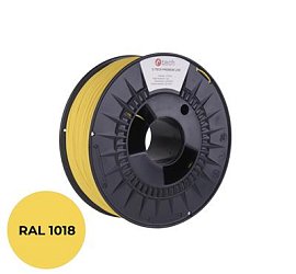 Tisková struna (filament) C-TECH PREMIUM LINE, PLA, zinková žlutá, RAL1018, 1,75mm, 1kg