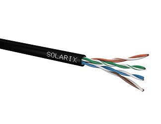 Venkovní inst. kabel Solarix CAT5e UTP PE 100m/box