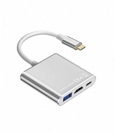 TB adapter USB-C 3v1 - HDMI, USB, PD