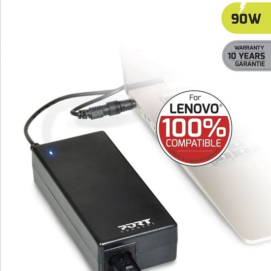 PORT CONNECT Lenovo 100% napájecí adaptér k notebooku, 19V, 4,74A, 90W, 4x Lenovo konektor