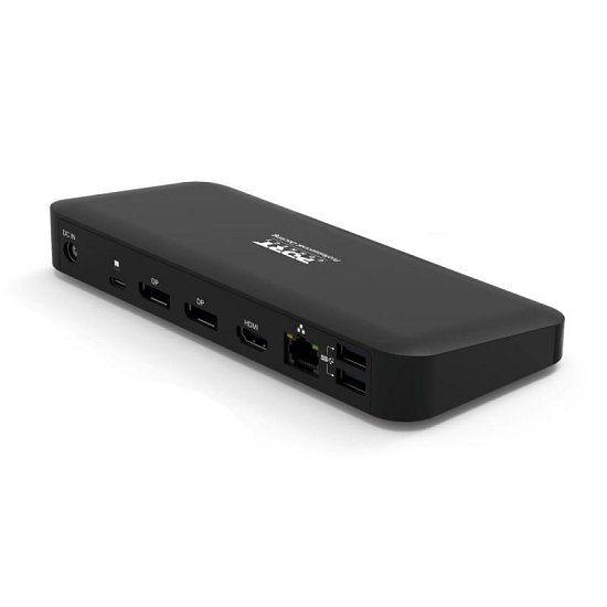 PORT CONNECT Dokovací stanice pro kanceláře, USB-C, 3x4K, černá