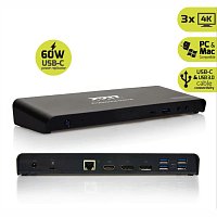 PORT CONNECT Dokovací stanice 11v1, 3x 4K USB-C + USB 3.0