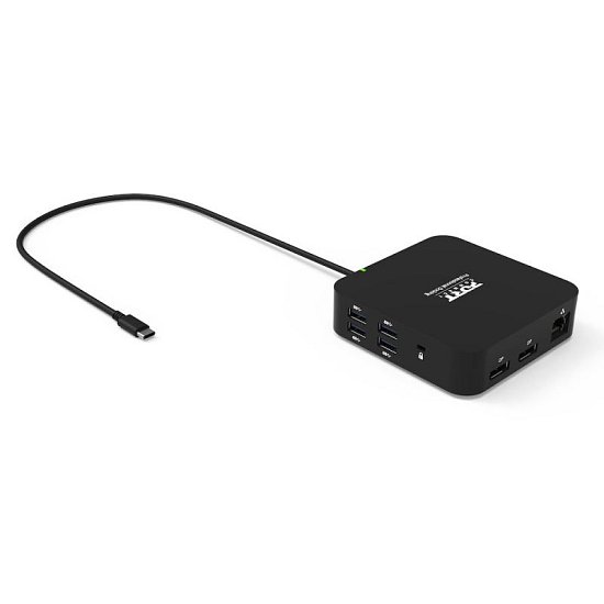 PORT CONNECT USB-C Dokovací stanice 10v1, 2x4K Display Port, 5x USB-A, USB-C 85W PD, Ethernet, SD