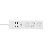 Tellur WiFi Smart Power Strip, 3x zásuvka, 4x USB 4A, 2200W, 10A, 1.8m, bílá