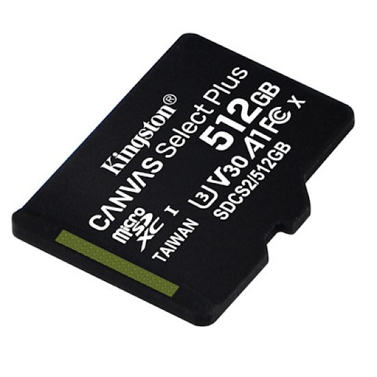 512GB microSDXC Kingston Canvas Select Plus  A1 CL10 100MB/s bez adapteru