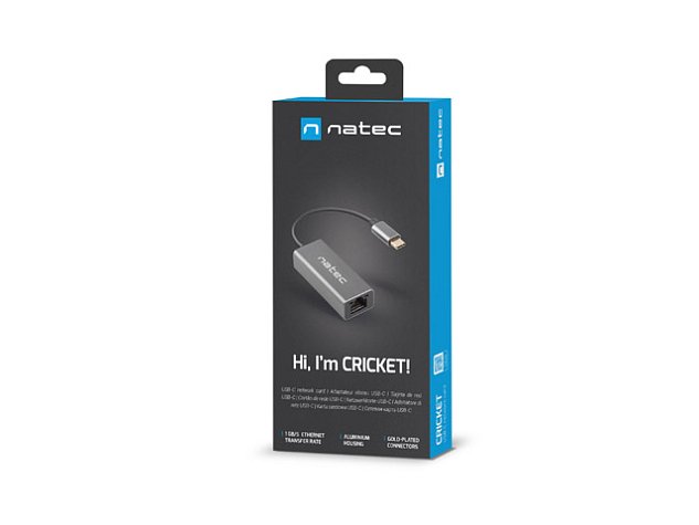 NATEC CRICKET externí Ethernet síťová karta USB-C 3.1 1X RJ45 1GB kabel