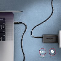 AXAGON BUCM-CM10AB, HQ kabel USB-C <-> USB-C, 1m, USB 2.0, PD 60W 3A, ALU, oplet, černý