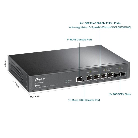 TP-Link TL-SX3206HPP 4x10G 2xSFP+ L2+ POE++