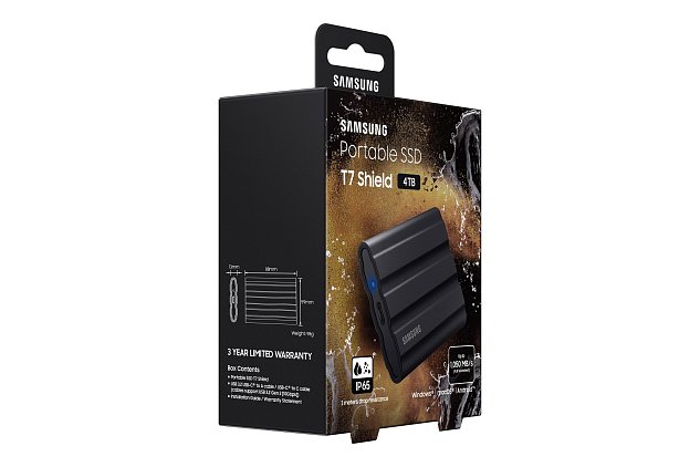 SSD 4TB Samsung externí T7 Shield, černý