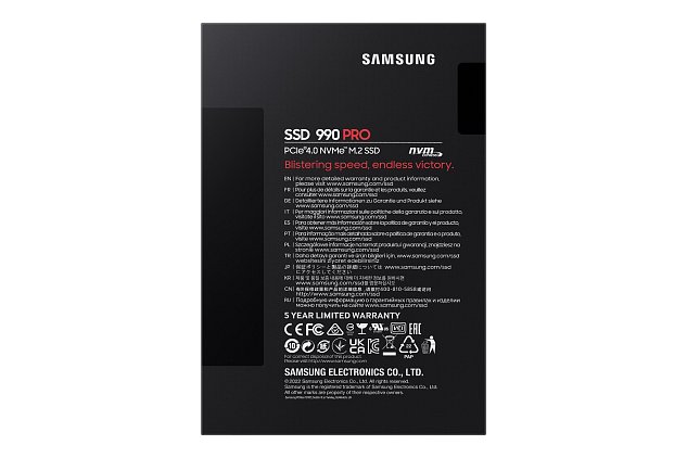 Samsung 990 PRO/1TB/SSD/M.2 NVMe/Černá/5R