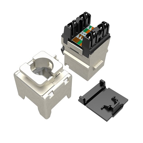 MULTIPACK 24 ks Keystone Solarix CAT6 STP RJ45 černý pro kleště