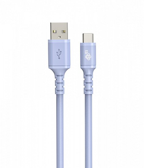 TB kabel USB-A - USB-C fialový 1m