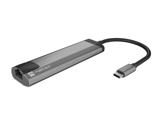 Multifunkční adaptér 5 v 1 Natec FOWLER GO HUB 2X USB 3.0 HUB, HDMI 4K, USB-C PD, RJ45