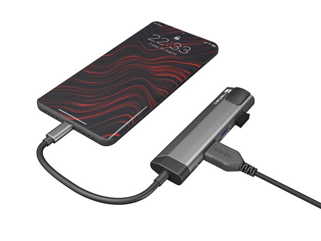 Multifunkční adaptér 5 v 1 Natec FOWLER GO HUB 2X USB 3.0 HUB, HDMI 4K, USB-C PD, RJ45