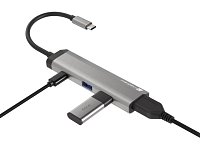 Multifunkční adaptér 4 v 1 Natec FOWLER SLIM HUB 2X USB 3.0 HUB, HDMI 4K, USB-C PD