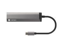 Multifunkční adaptér 4 v 1 Natec FOWLER SLIM HUB 2X USB 3.0 HUB, HDMI 4K, USB-C PD